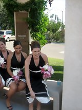 10 pictures - Naughty Brides upskirt photos