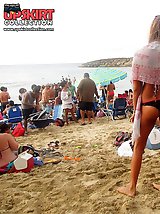 12 pictures - Horny nude action of bikini blonde
