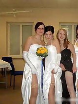 10 pictures - Naughty Brides upskirt photos