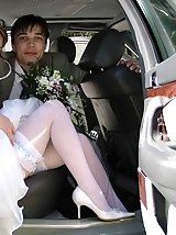 10 pictures - Naughty Brides upskirt photos