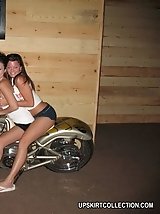 7 pictures - Sassy bimbos expose hot booties in tiny jeans shorts