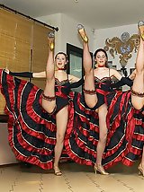 24 pictures - Lewd dancers shamelessly demonstrate hot upskirt