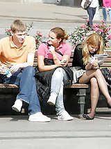 12 pictures - The hottest sitting upskirt pics