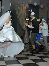 10 pictures - Naughty Brides upskirt photos