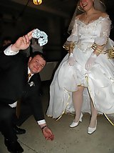 10 pictures - Naughty Brides upskirt photos