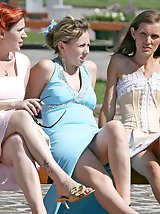 10 pictures - Naughty Brides upskirt photos