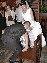 10 pictures - Naughty Brides upskirt photos