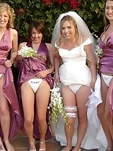 10 pictures - Naughty Brides upskirt photos