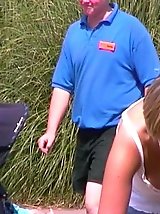 10 pictures - Downblouse parade upskirt pics