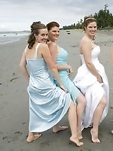 10 pictures - Naughty Brides upskirt photos
